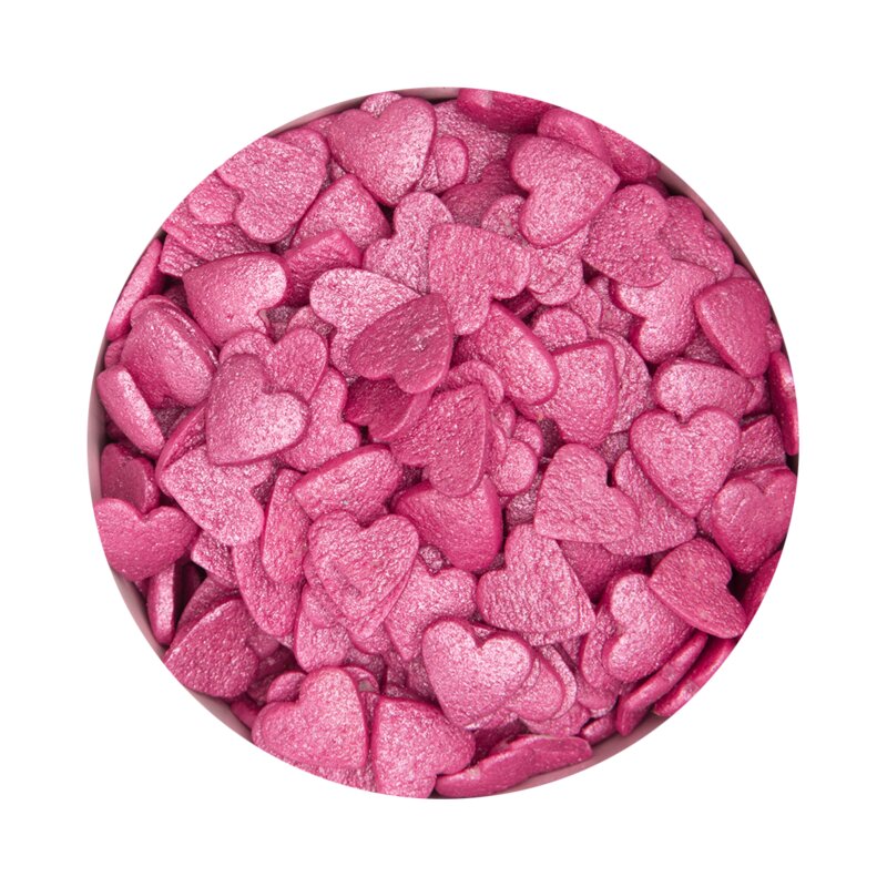 Sladkorna dekoracija srca - vijolična 50 g