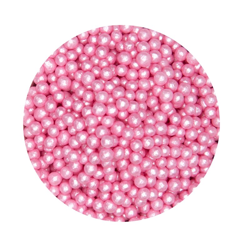 Užitni okrasni biseri mini ø 3–4 mm roza