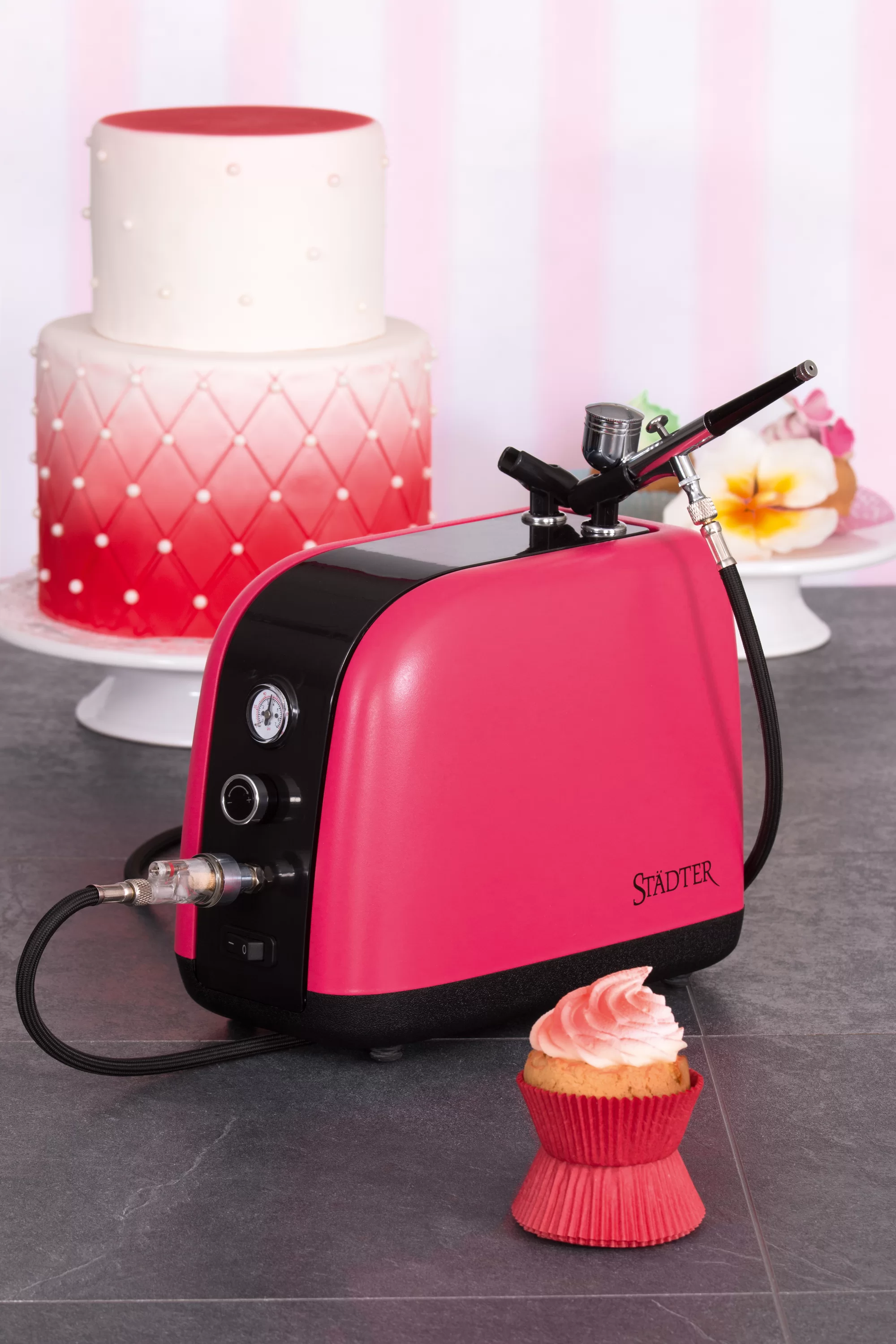 Airbrush Set Airbrush Kompressor Komplett Set Pistole Torten Mit Spritzpistole