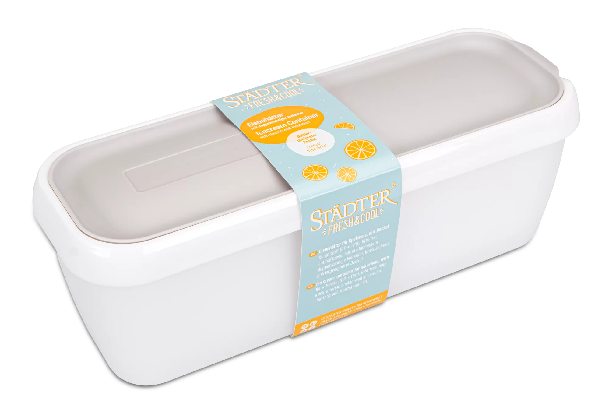 Eisbehälter für Speiseeis – doppelwandig – mit Deckel - fresh&cool